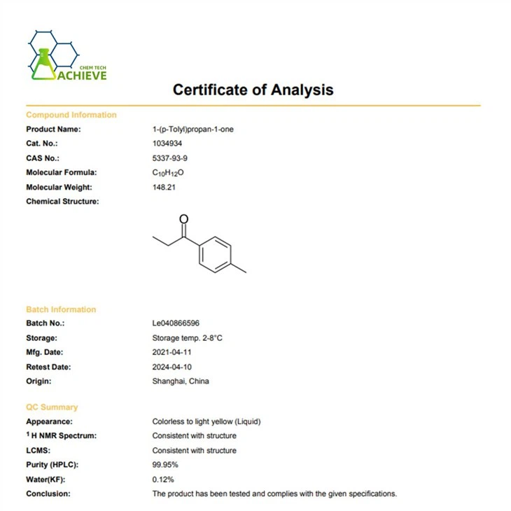 4′-Methylpropiophenone CAS 5337-93-9