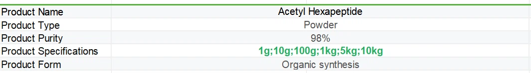Acetyl hexapeptide Specification Shaanxi BLOOM Tech Co., Ltd Acetyl hexapeptide Specification Shaanxi BLOOM Tech Co., Ltd